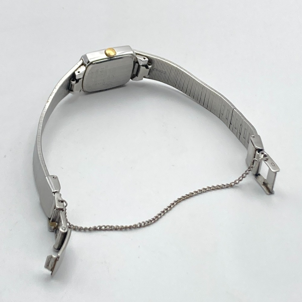 Vintage Seiko Women's Watch Tank 17mm Silver Tone 1400-8500 New Battery 6.25" - Picture 13 of 13